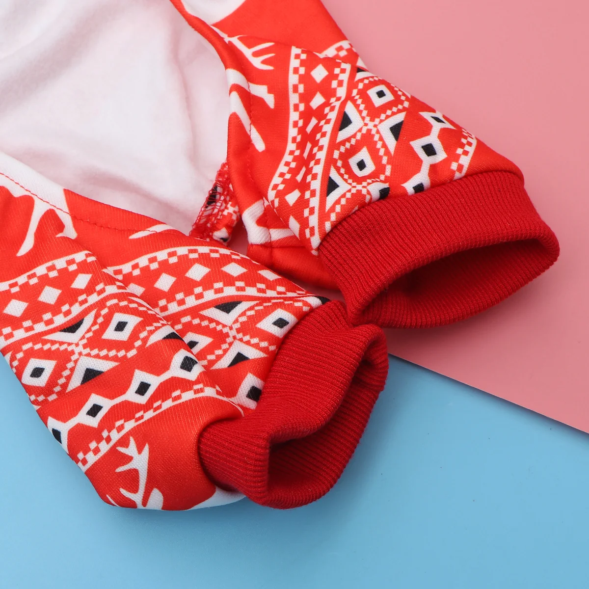 

Dog Clothes Warm Christmas Elk Pattern Red Costume Puppy Size M Comfortable Pet Clothes Party Dog Cloth Outdoor Jogging Walking