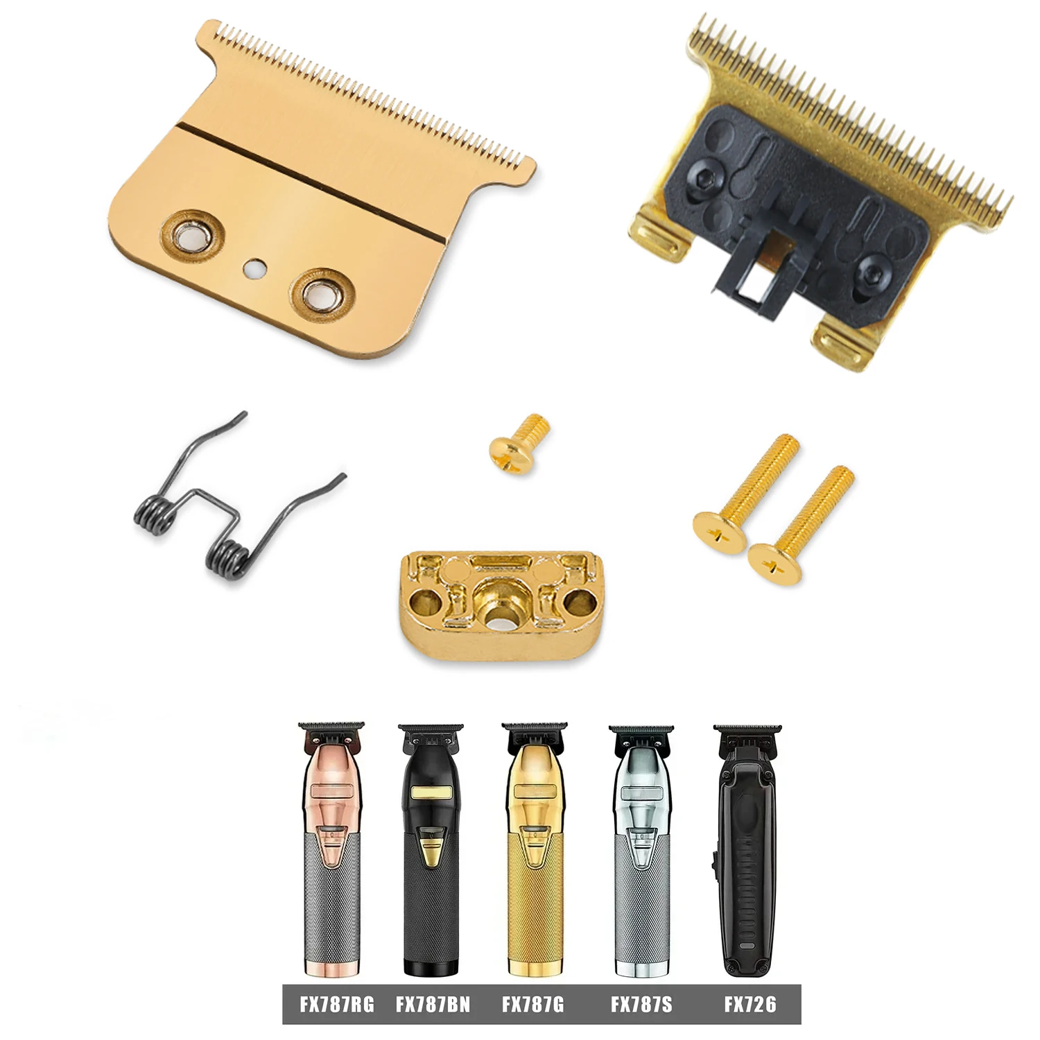 FX707 Barber Clipper Replacement Blades Spring and Plastic Sheet