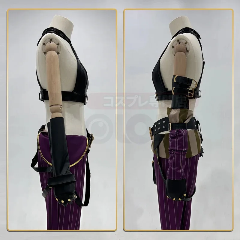 HOLOUN LOL Game Jinx أزياء تنكرية شعر مستعار Loli الزي هالوين هدية الكريسماس كوس الاتفاقية