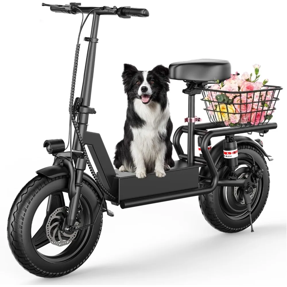 Electric Scooter with Seat for Adults, 35 Miles, 650W, 25 MPH, 14