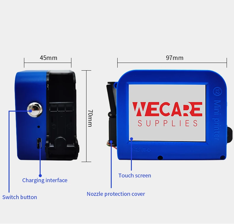 Hot Product Multi-language TIJ Mini Inkjet Printer Handheld Batch Coding and Marking Machine