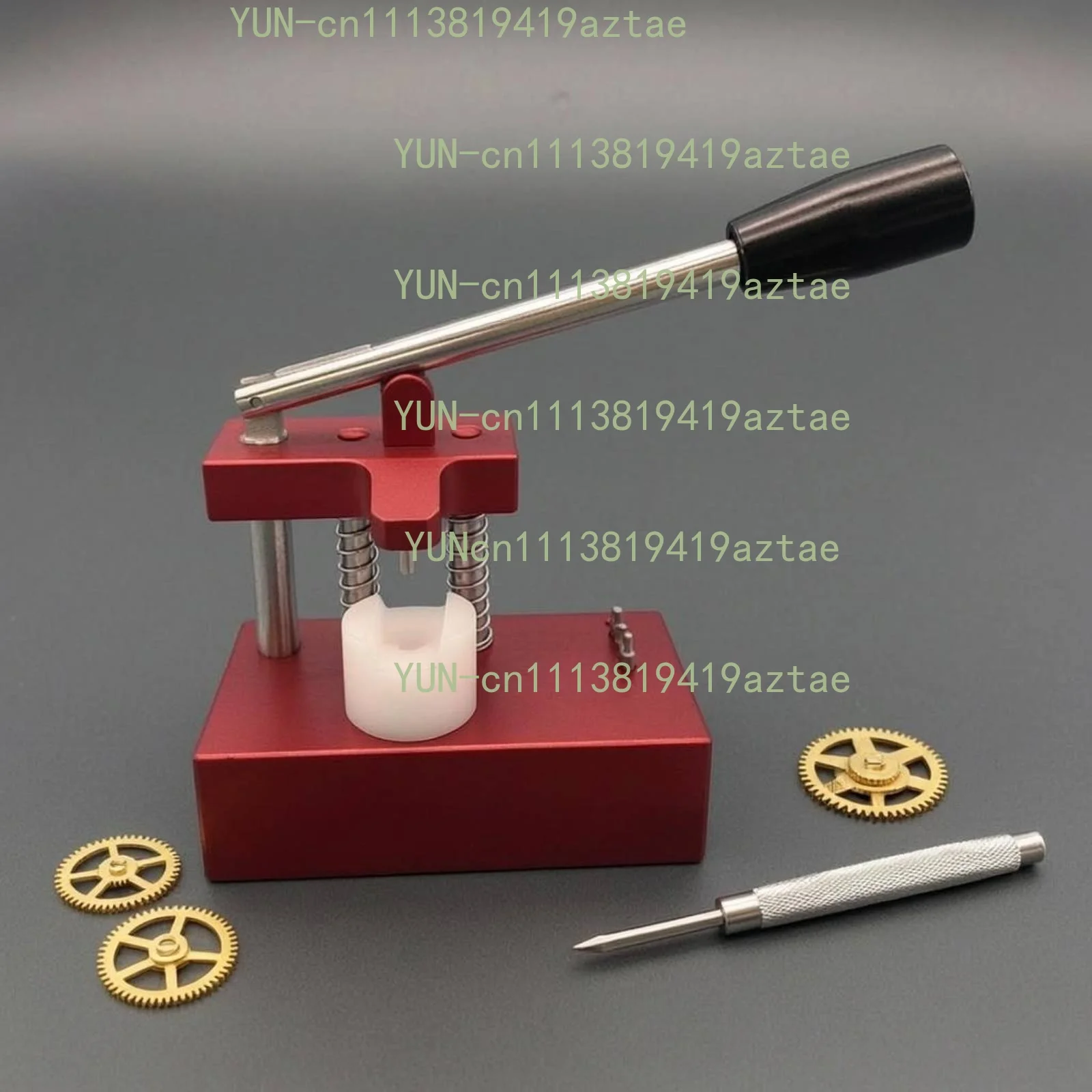 Watch Tube Removal Tool Metal Manual Watch Tube Extractor Spring-Loaded Red and Silver for Watchmakers