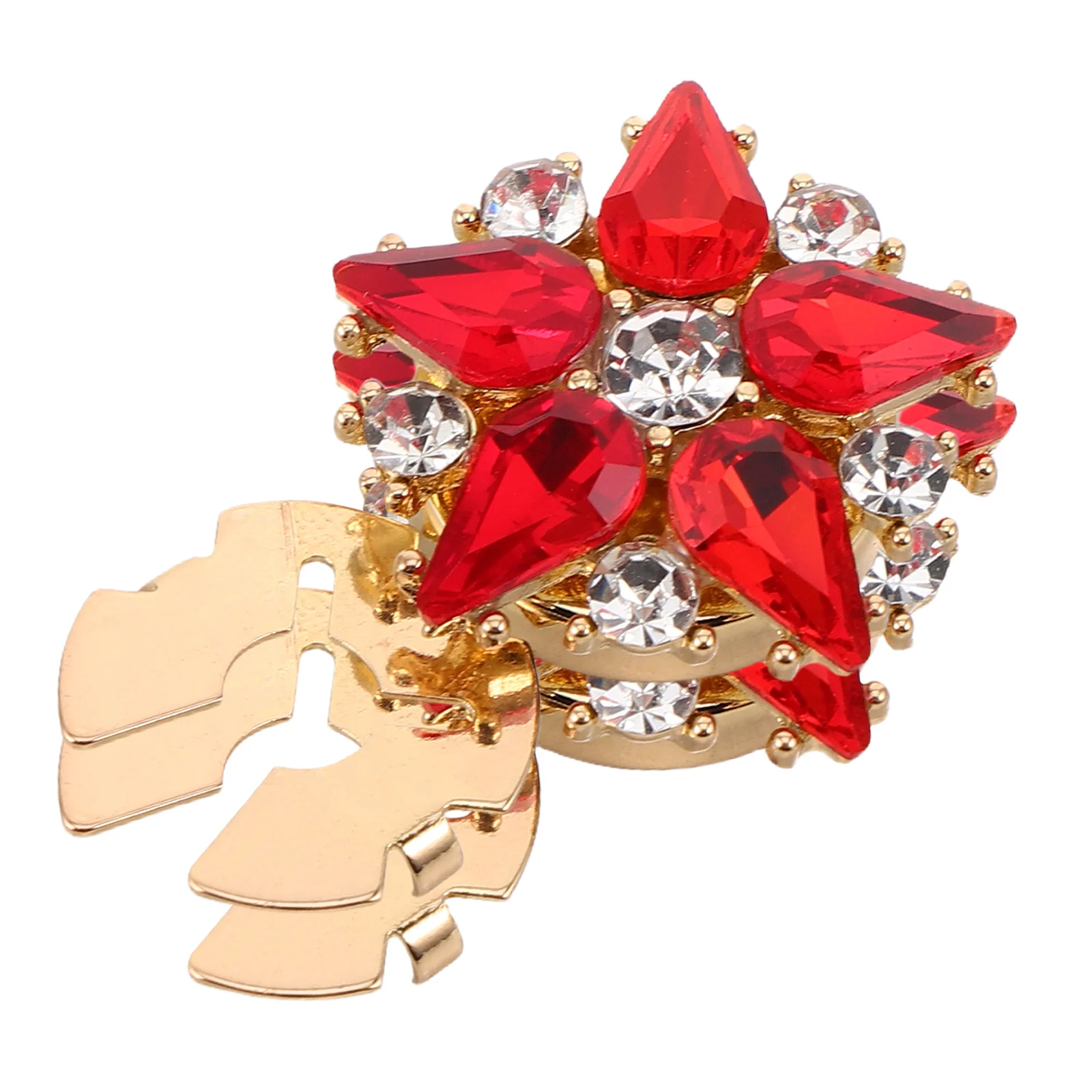 

2pcs Star Shape Buttons: Decorative Rhinestone Shirt Fasteners For Men Women Easy Replace Durable Clothing Craft Accessory Metal