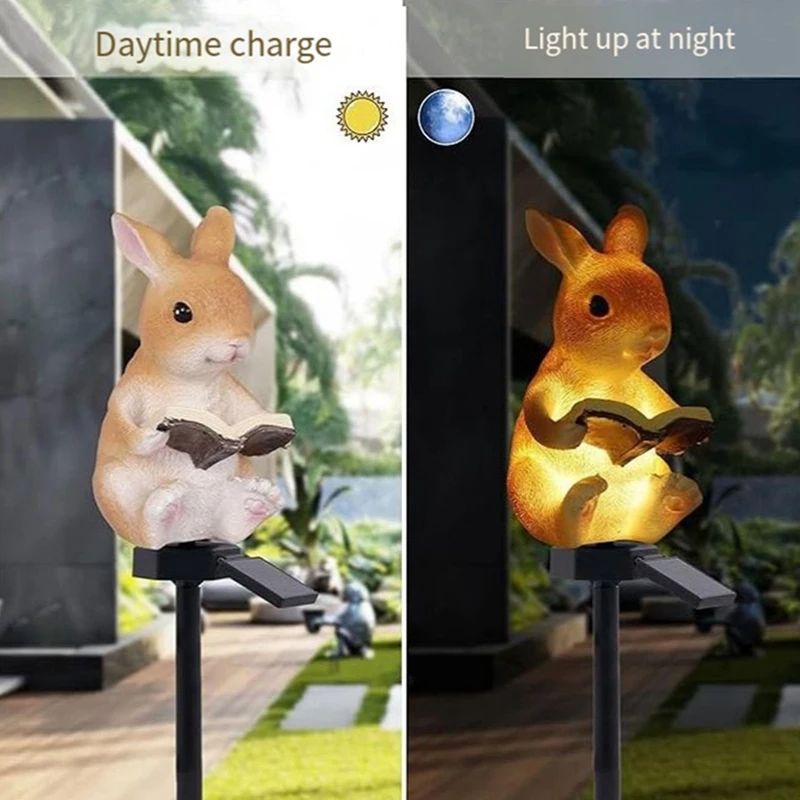 Solar Resin Squirrel Lawn Light, Waterproof Ground Light, Outdoor Garden Landscape Spotlight, Decoração de iluminação