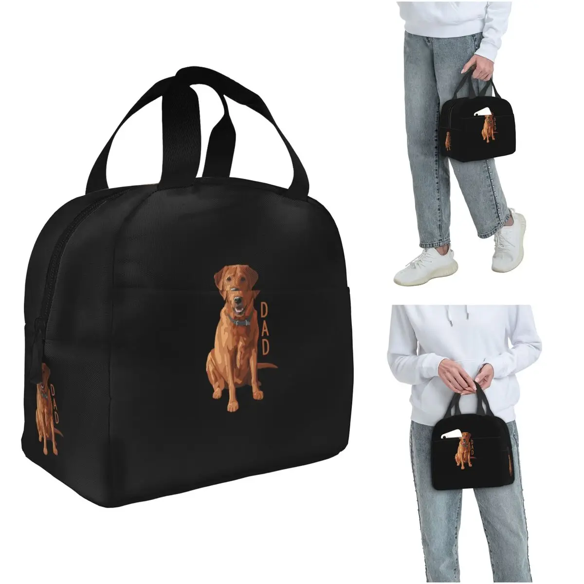 

Термосумка для обедов Lab Dad Fox Red Labrador Retriever для женщин и детей, герметичная, для еды, термосумка-тоут
