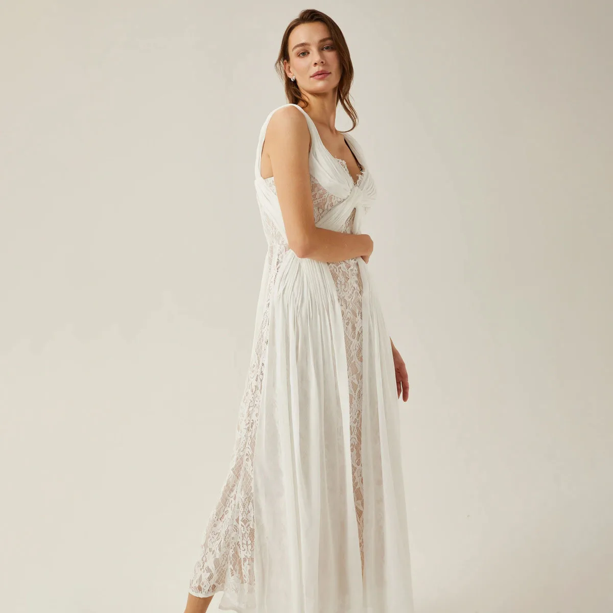 KWTX 2026 Summer Women’s Elegant Strapless Bandeau Lace Patchwork Cut-out Dress Designer for Evening Party Office Street Style