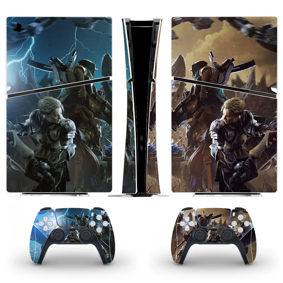 

New Monster Hunter Wilds PS5 Slim Digital Skin Sticker Decal Cover for Console and 2 Controllers New PS5 Slim Skin Vinyl