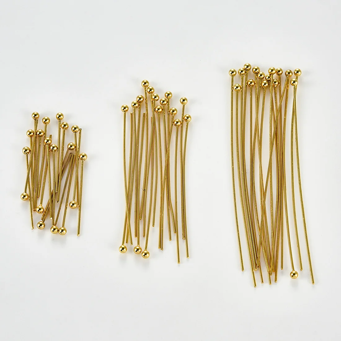 50Pcs Stainless Steel Ball Head Pins 16-50MM Gold Silver Color Straight Wirepins For Craft Earring Bracelet Necklace Jewelry DIY