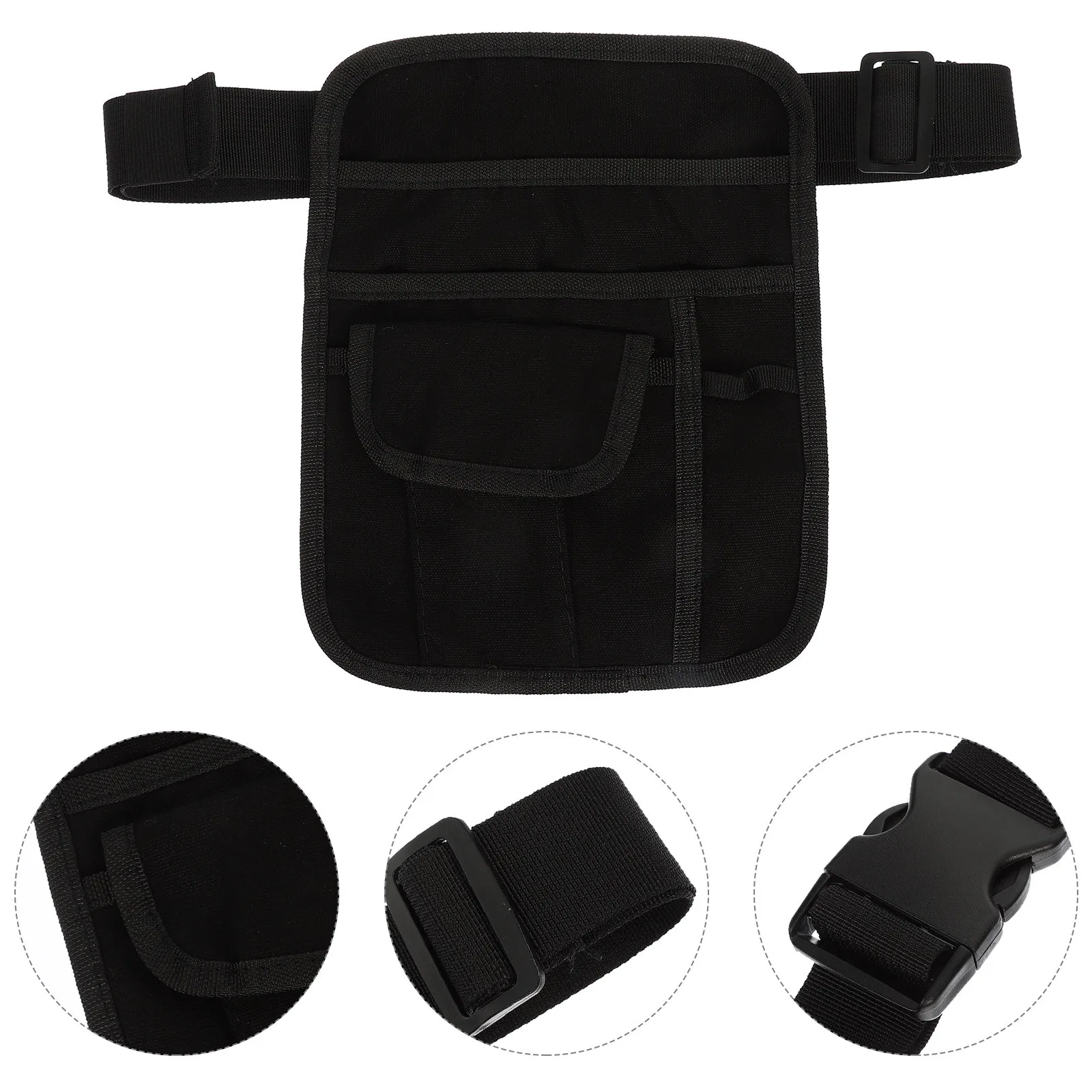 

Server Apron Pouch Canvas Adjustable Strap Waitress Waist Bag Reusable Utility Belt Pocket Organizer Work Fanny Pack
