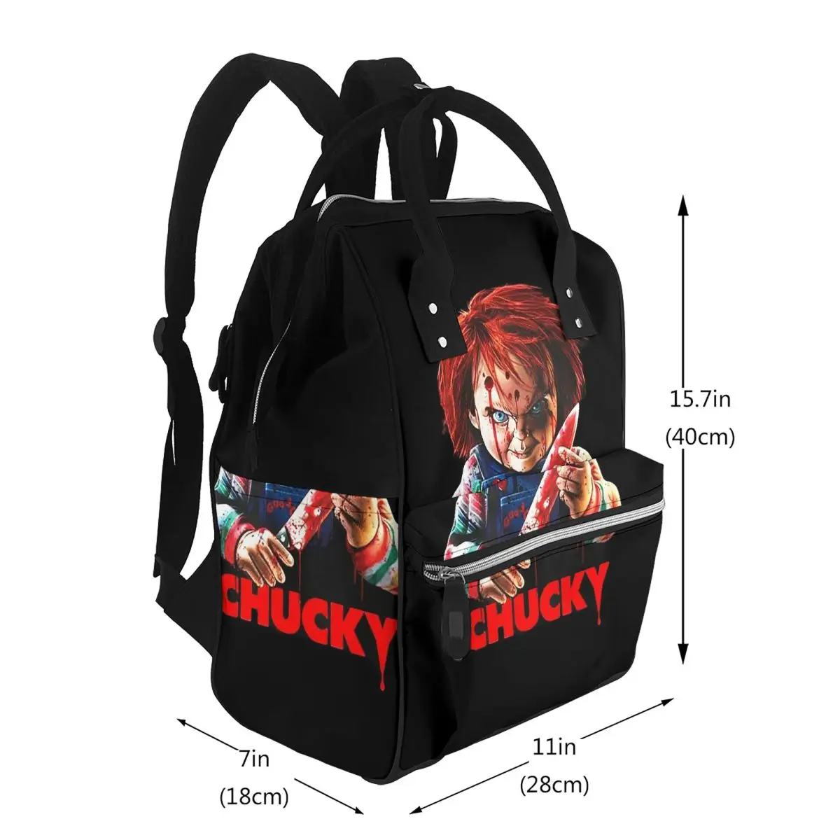 Bride Of Chucky Horror Film Movie Student Backpack School Bag Hiking Travel Daypack for Men Women Bookbag Shoulder Bags