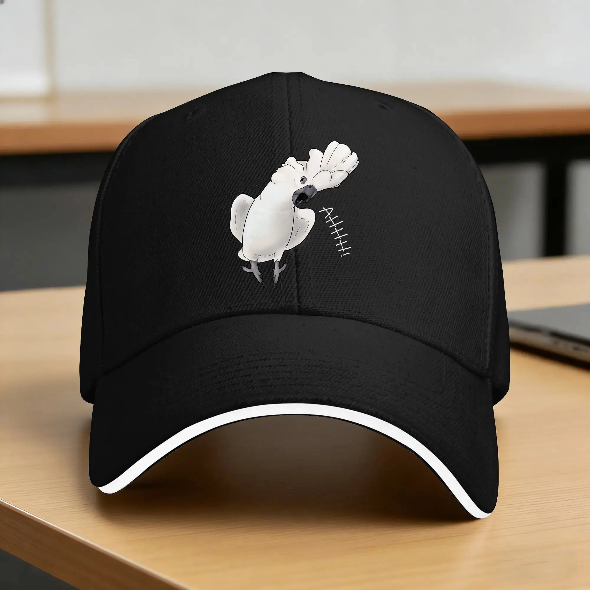 Screaming Cockatoo Baseball Cap  Outdoor Sport Sunscreen Hip Hop Hats Female Male Stylish Custom Logo Baseball Caps