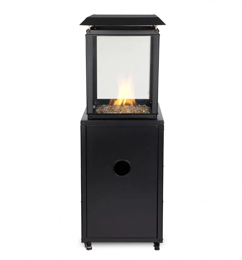 patio  infrared with visible dancing flames of gas fire pit burner outdoor LPG  garden heaters