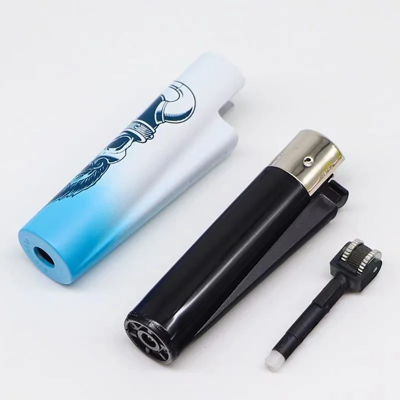 Spain Clipper Metal Lighter 4pcs Combination Iron Box Butane Gas Lighter Clipper Lighters Smoking Gadgets For Boyfriend Gift