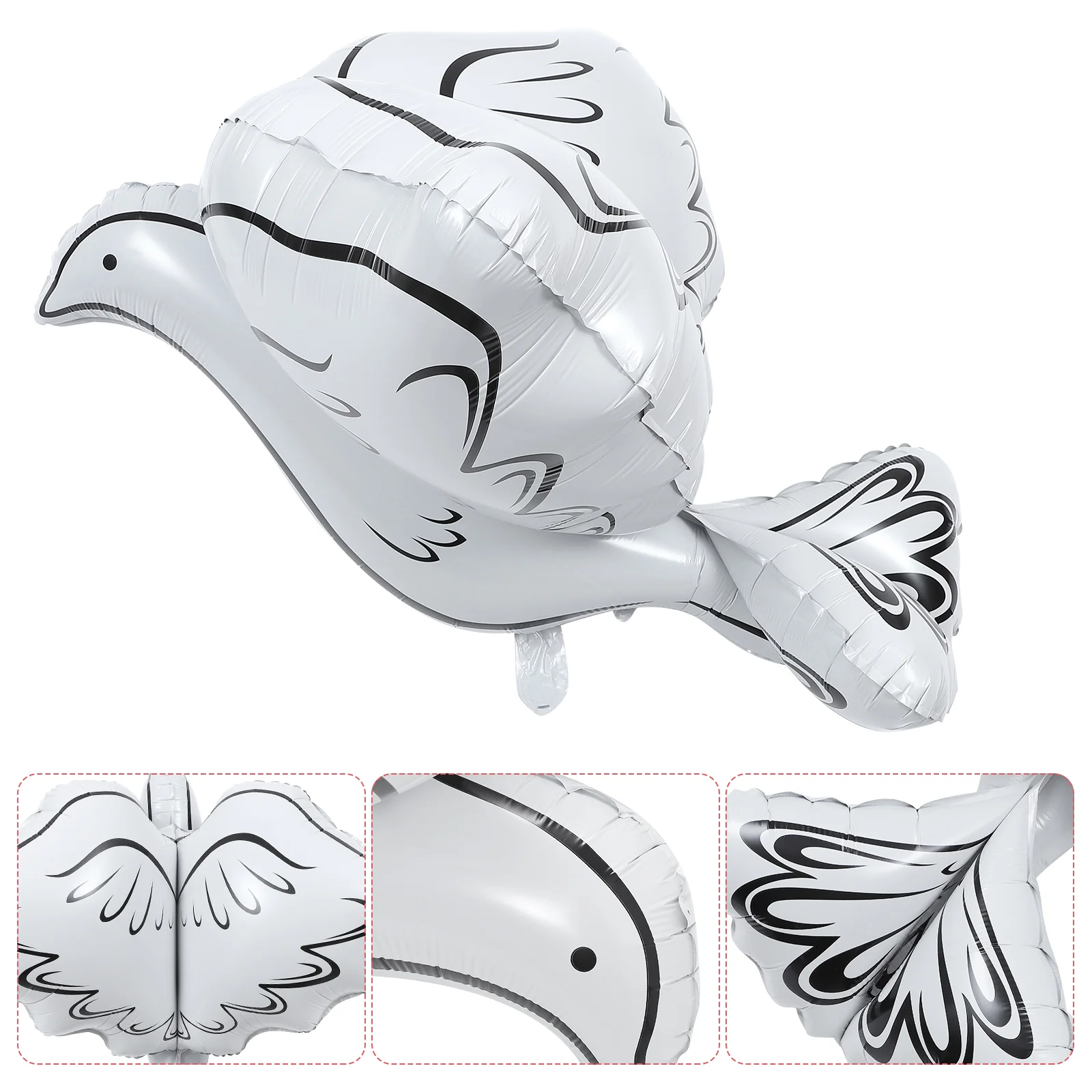 

2 Pcs Pigeon Balloon Balloons Decorative Decorate Party Aluminum Film Layout Child Ornaments