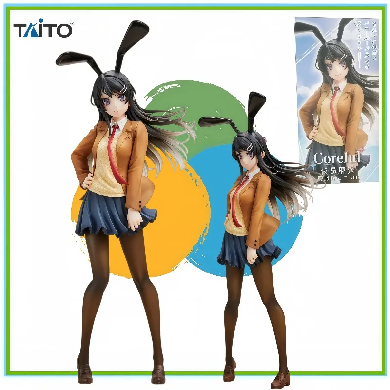 100% Original in Stock TAiTO Coreful Mai Sakurajima - Collectible Figures with Rabbit Ears, Toys, Gifts, Ornaments