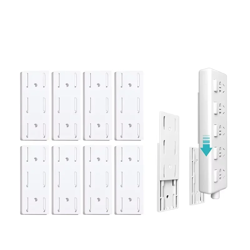 1/2/5/10PCS Self-Adhesive Desktop Socket Fixer Hanging Power Strip Cable Organizer Wall Holder Fixator Removable Wall-Mounted