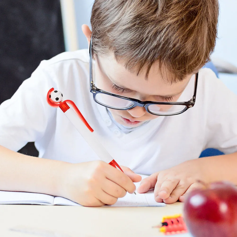 

10Pcs Ballpoint Pens Soccer Design Retractable Creative Cartoon Writing Stationery Office Party Favors Soccer Pens