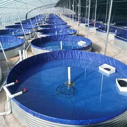 SDM High Density Recirculating Aquaculture System Fish Tanks Large Fish Farming Ponds PVC Fish Farm Tanks