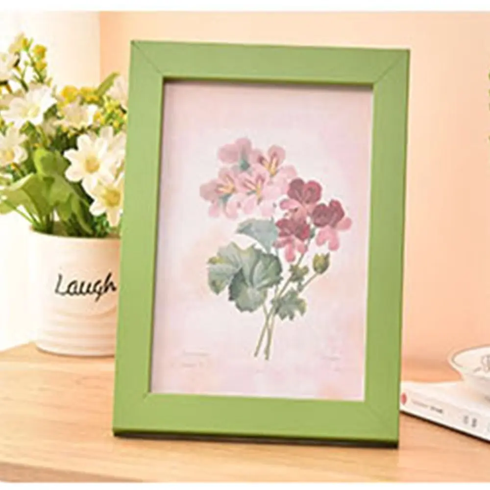 Simple Colorful Photo Frame Drawings Handcraft Picture Frame Multi Size DIY Display Holders Room