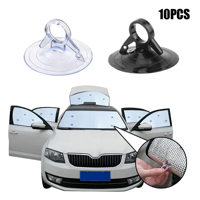 45mm Diameter Automotive Interior 10 PCS PVC Material Car Sunshade Suction Cup Strong pull ring dovetail suction cup