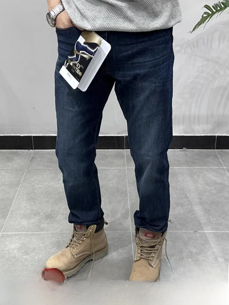 

High Quali High Performance Men's Casual Waed Denim Pants Long Trousers Four-Sided High Elastici Autumn Faionable Com...