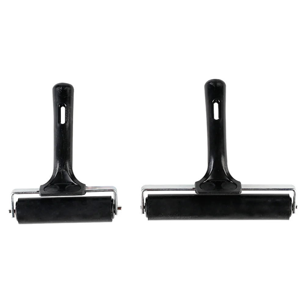 10 Cm Rubber Roller Heavy Duty Metal Frame No Ink Glue Distribution Printing Stamping Tools