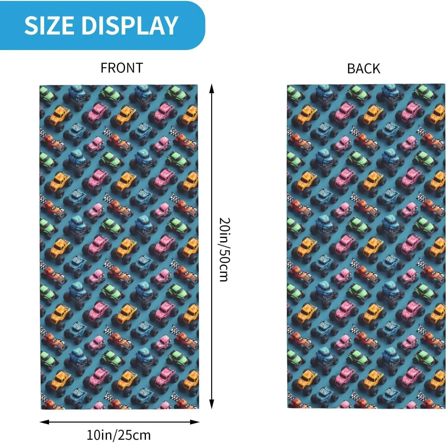 Neck Gaiters for Men Women Cool Off-Road Trucks Print Bandanas Balaclava Half Face Mask Cover Neck Scarf