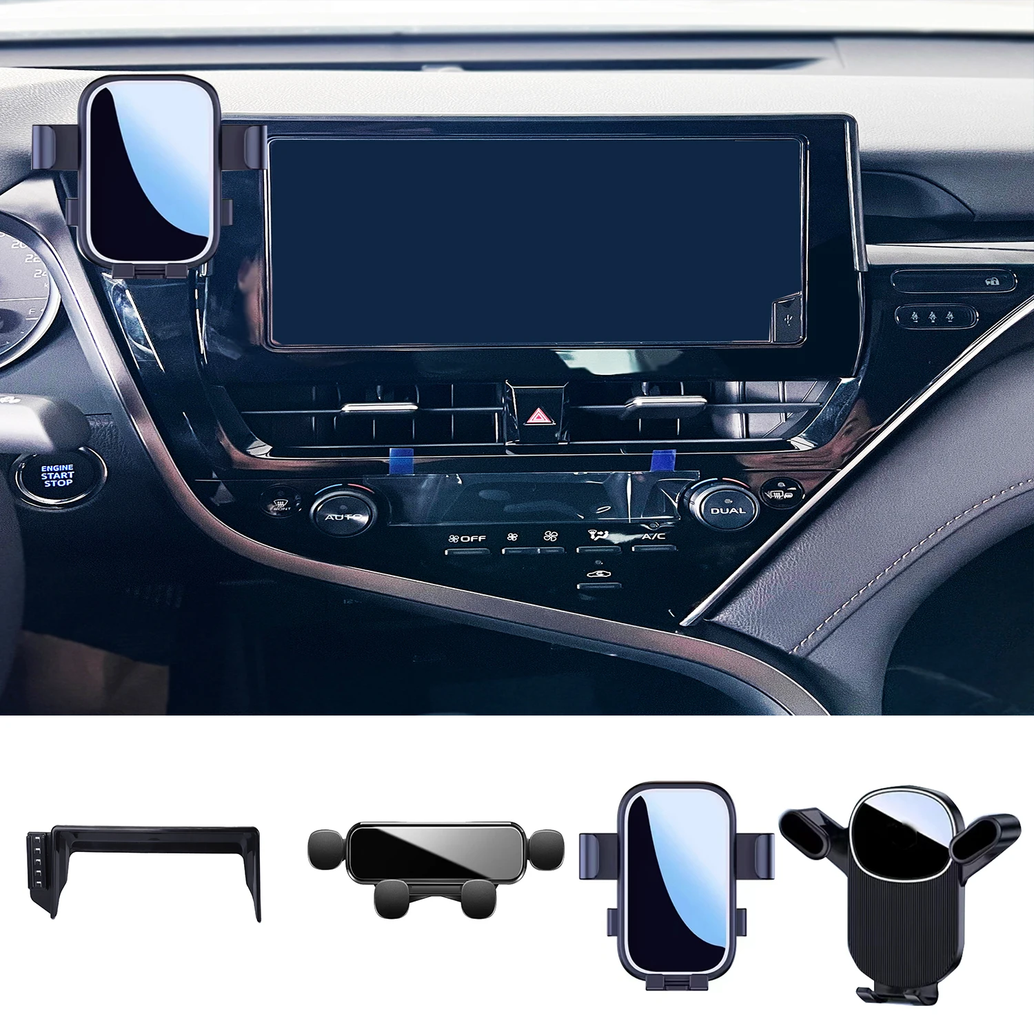 

For Toyota Camry V7 2021 2022 Car Phone Holder 8inch GPS Stand Stand Rotatable Support Special Fixed Bracket Base AccessorieS