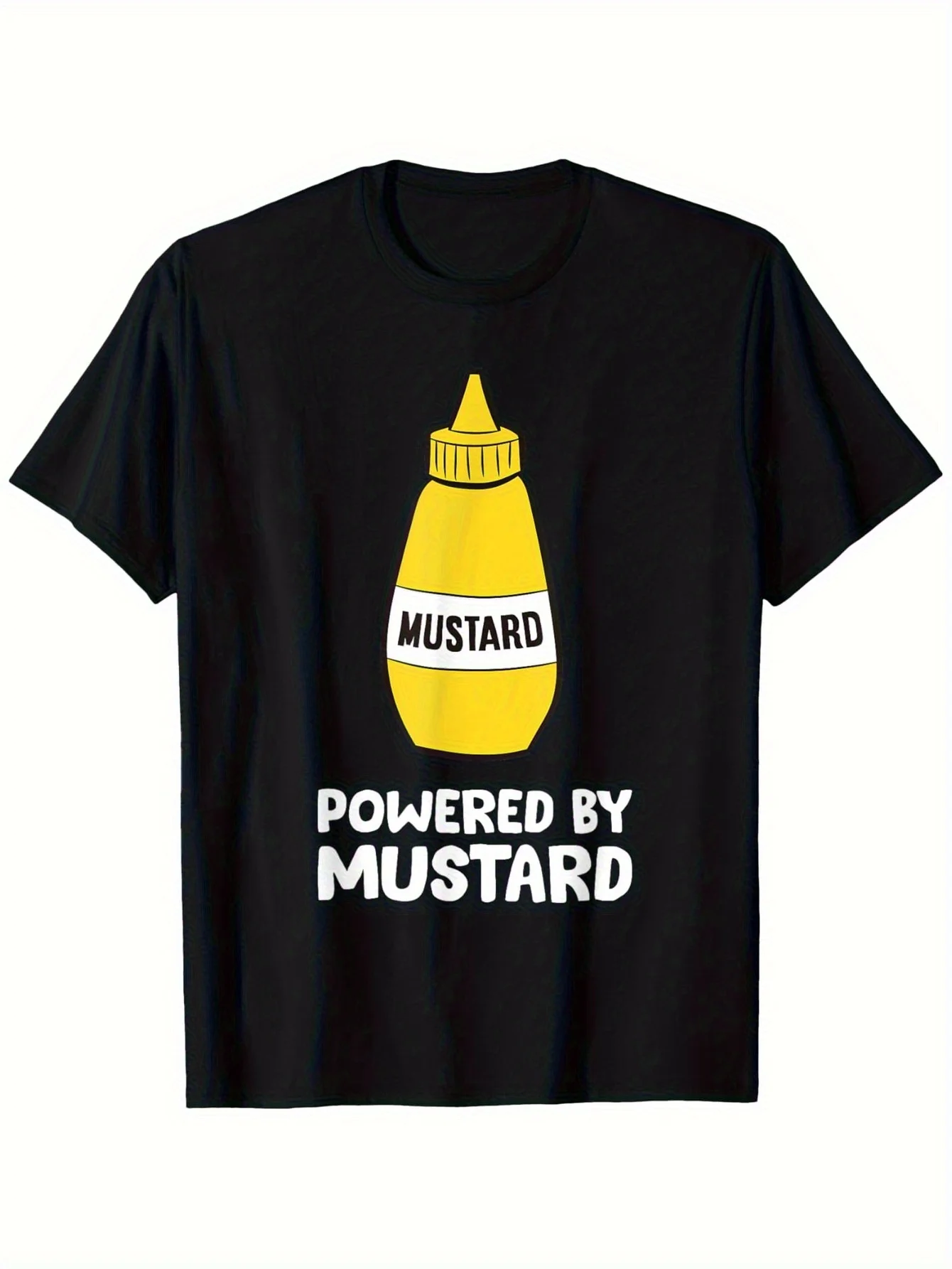 Powered by a Mustard-Patterned Men'S T-Shirt Featuring Yellow Prints, This Soft And Breathable Regular-Fit Short-Sleeve Crew Nec