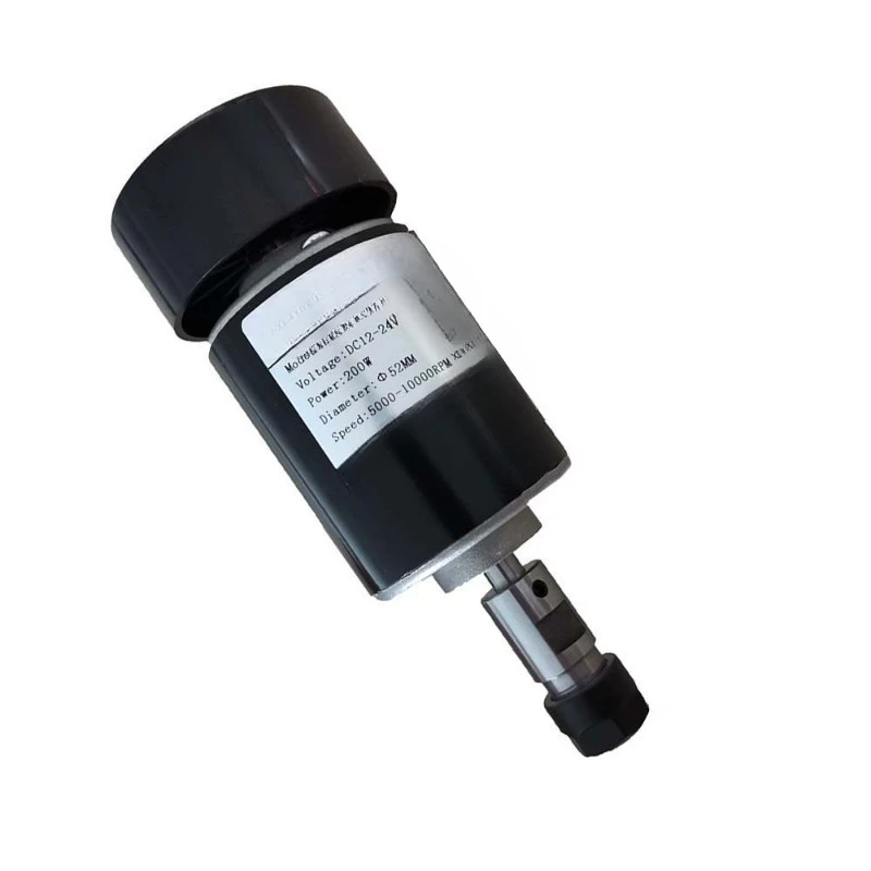 For 24VDC 200W 10000 RPM High Speed Air Cooled Spindle Motor Kit ER11 ER16 Engraving Machine Spindle