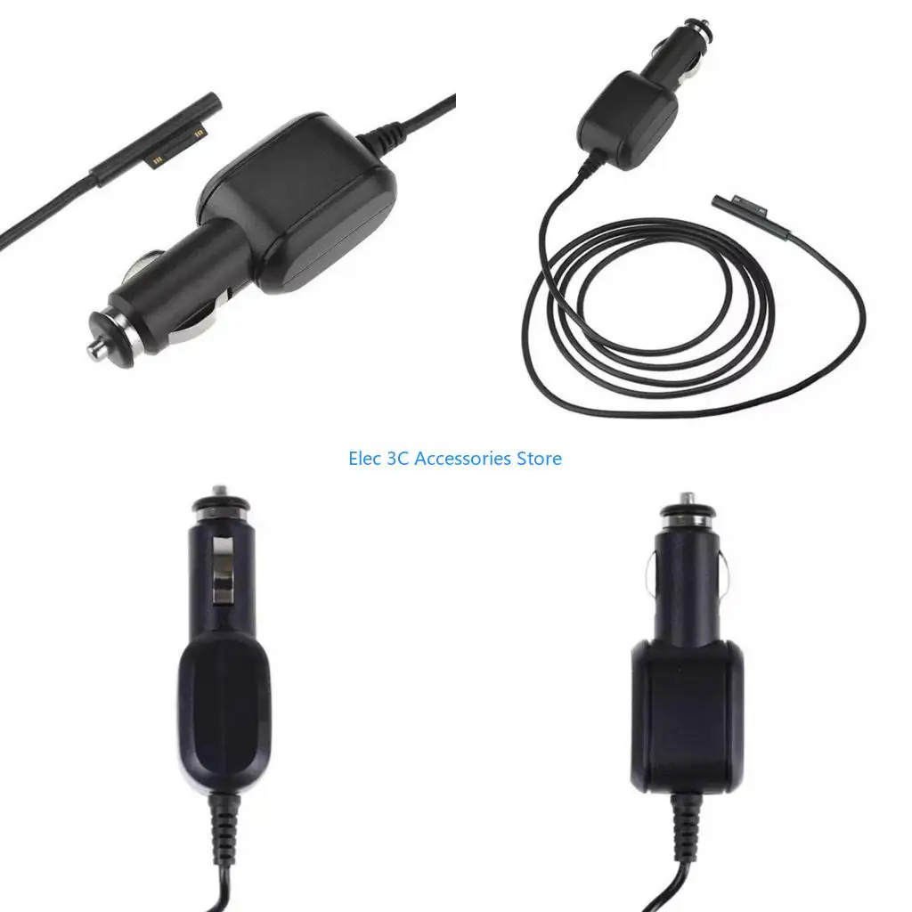 Y51A Car Adapter 15V3A Car Power Supply USB Charging for Surface 7/6/54/3