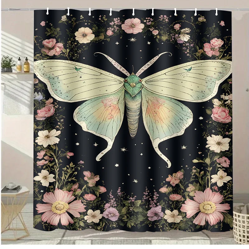 

Моющаяся грязеотталкивающая занавеска для душа Dreaming Butterfly, водонепроницаемая полиэстеровая занавеска для ванны для домашнего декора