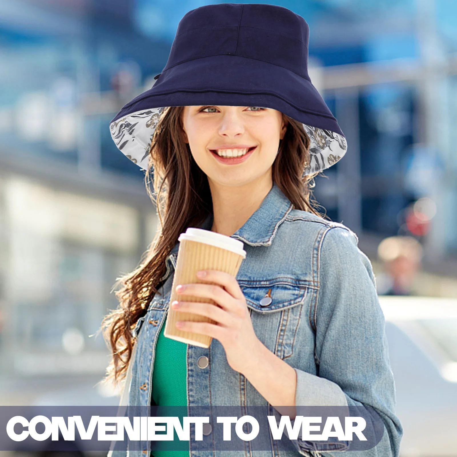

Beach Sun Hat Cute Hats for Women Hiking Bucket Cap Breathable Summer Outdoor Acrylic Fisherman's