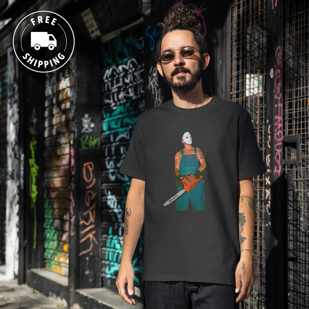 Eminem Artistic Simple Unisex Premium Cotton T-Shirt Black Crew Cut Gift