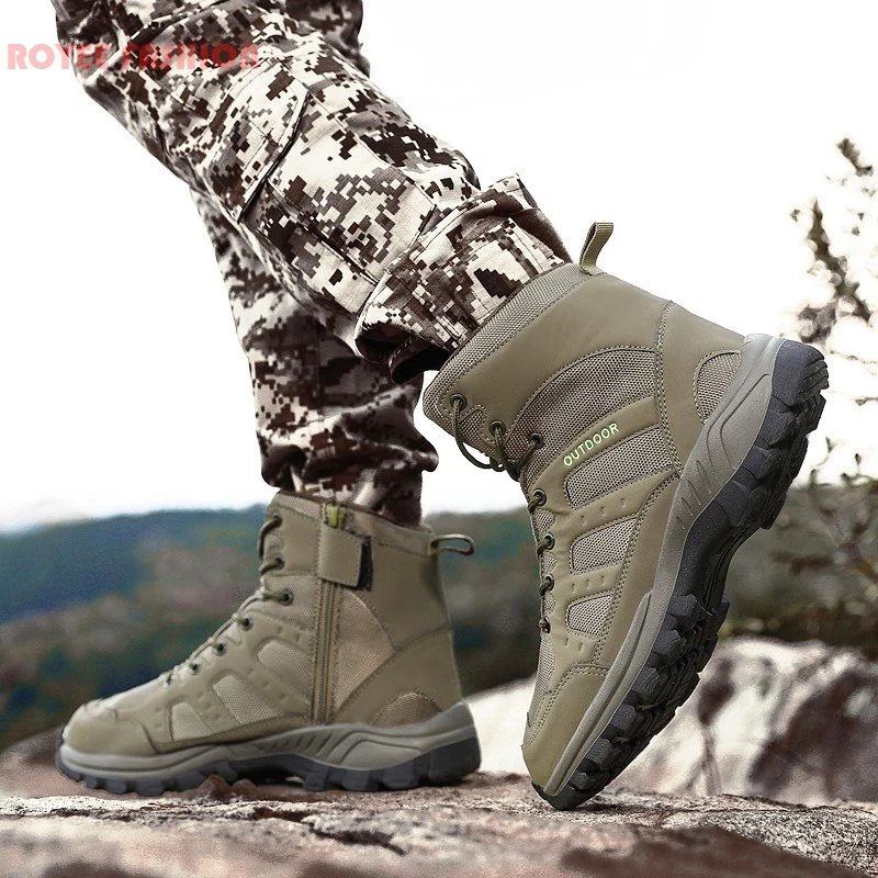 2024 Men\'s Boots Men Boot Men Shoes Special Force Combat Man Hiking Hunting Boots Size 47 Zapatos