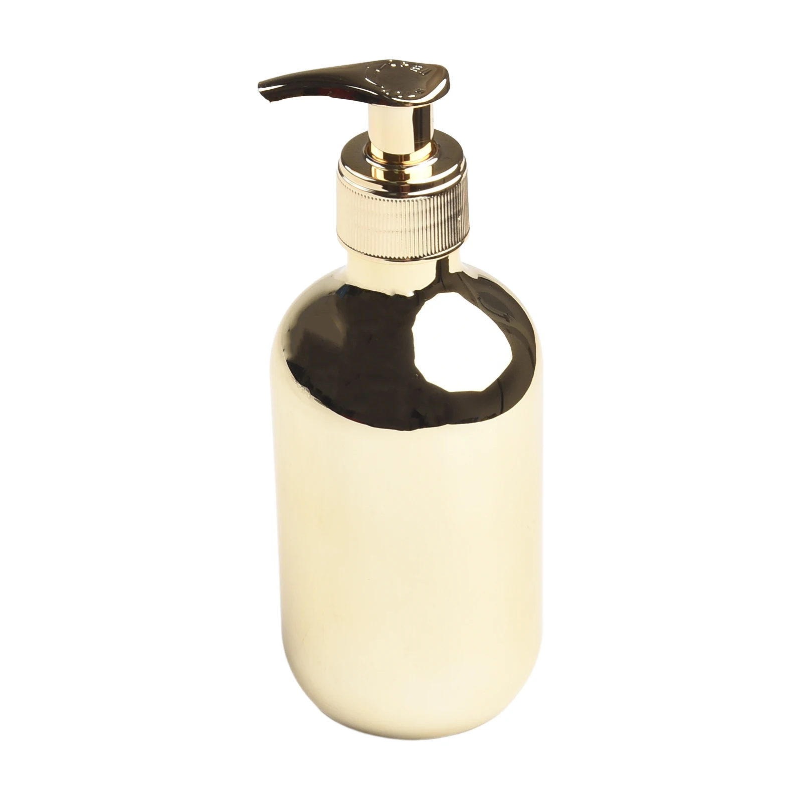 Gold Chrome Finish Soap Bottles 300ml Hand Soap Dispensers Round Dispenser Suitable for Dish Soap Lotion Body Wash