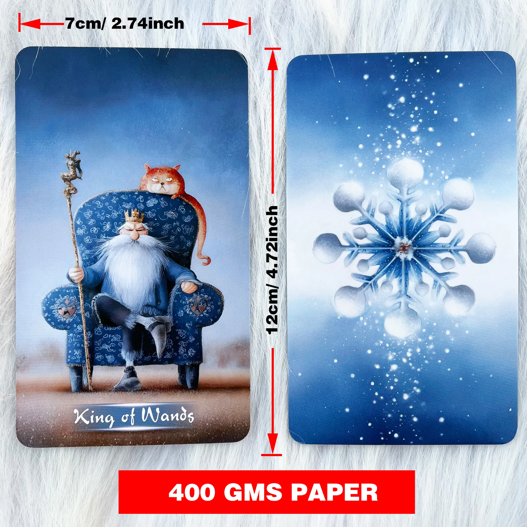 Moonlit Tales Tarot Deck, 78 Cards with Guidebook, Ice and Snow Theme, Divination Tools, Fortune Telling Toys, Card games, 14+
