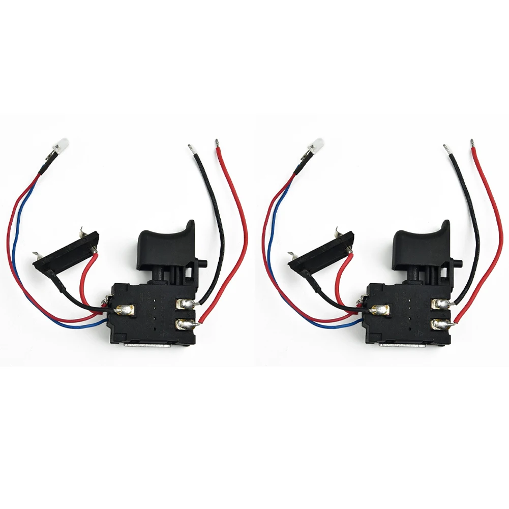 Simplified Operation 2PCS Push Button Trigger Switches for Cordless Screwdrivers with Adjustable Speeds & Lights