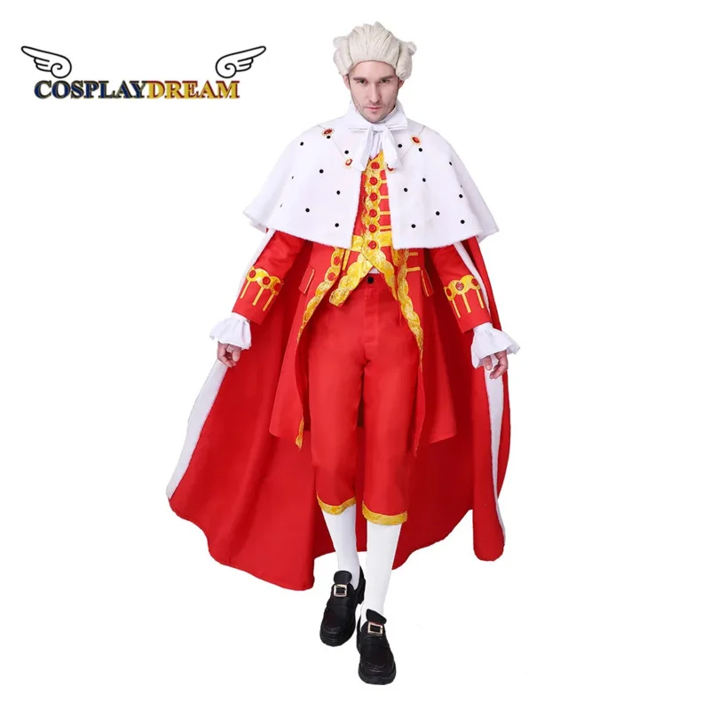 Cosplaydream musical hamilton King George Washington cosplay costume regal king cloak cape suit costume medieval king's cloak