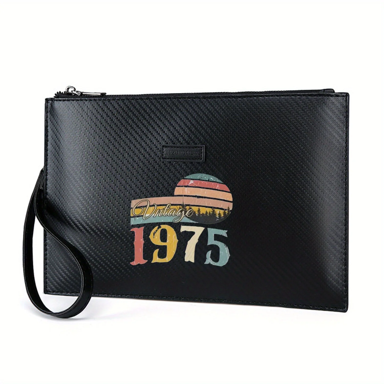 حقيبة يد كلاسيكية للرجال من البولي يوريثان بتصميم كلاسيكي للشمس والأشجار بتصميم كلاسيكي لعام 1975 عصرية وعملية للحمل اليومي #1