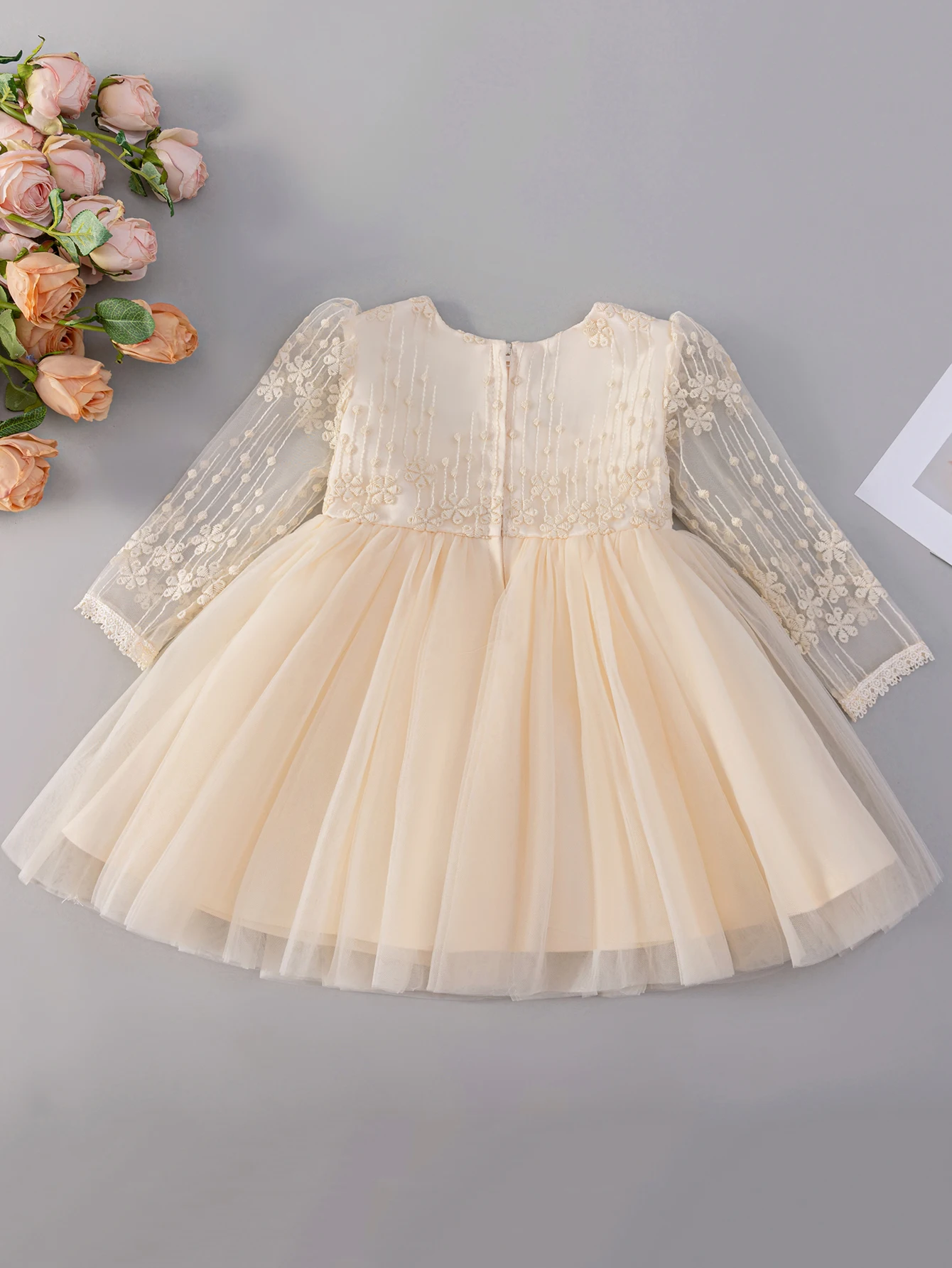 Little Girl Carnival Dress Party Dresses for Girls Special Occasions Baby Girl's Birthday Wedding Princess Champagne Dress