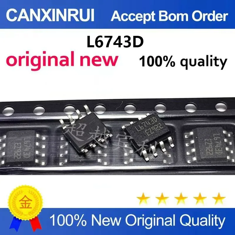 (5-100pieces)Brand New Original L6743 L6743D SOP8 LCD Power Management IC Chip