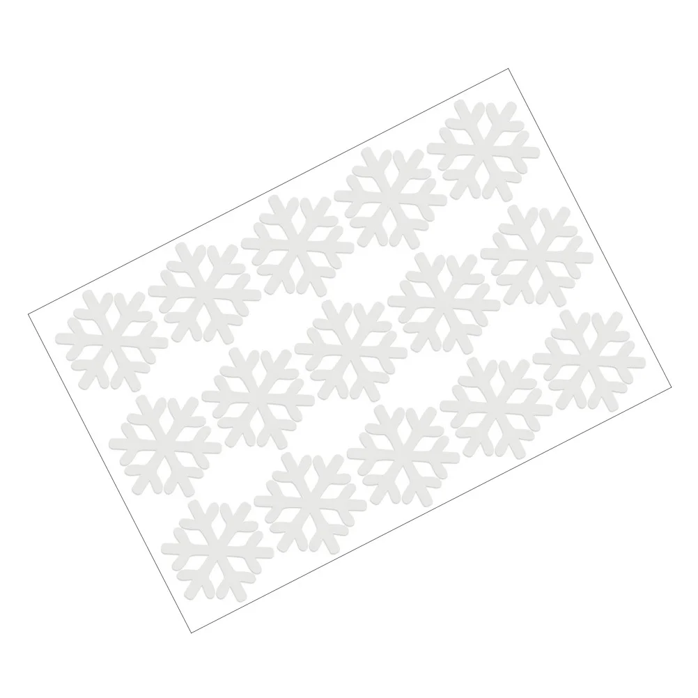 

1Pcs Christmas Snowflake Decals Fluorescent Window Stickers PVC Adhesive Decals Easy to Apply and Remove White