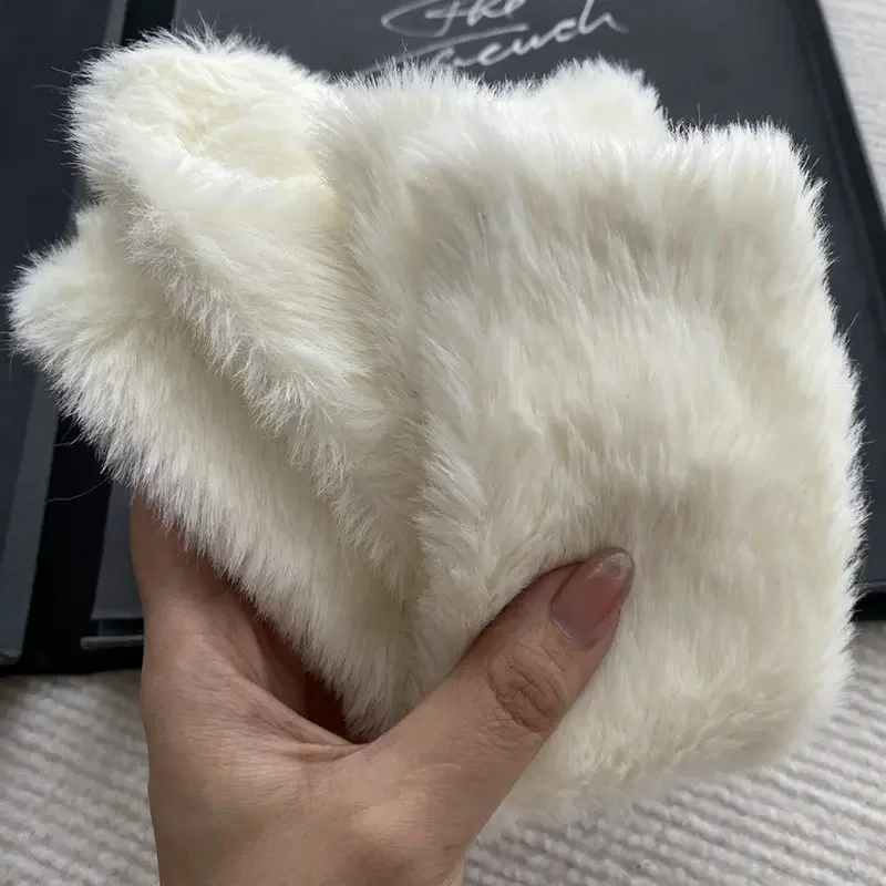 

2/1Pairs Cozy Hairy Mink Velvet Socks Autumn Winter Hosiery Thickened Plush Warm Sleep Sock Home Cold-proof Fluffy White Socks