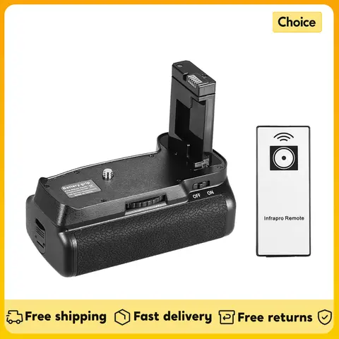 니콘 D5300 D3300 D3200 D3100 DSLR 카메라용 수직 배터리 그립 거치대, IR 리모컨 EN-EL 14 배터리 전원