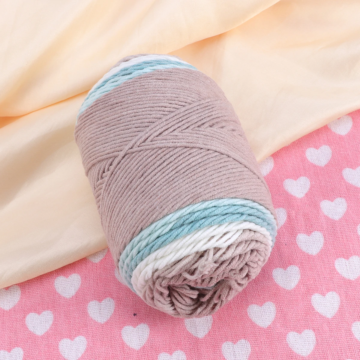 

Rainbow Cotton Wool Thread Woolen Yarn Thick Knitting Sweaters Worsted Hand Mat