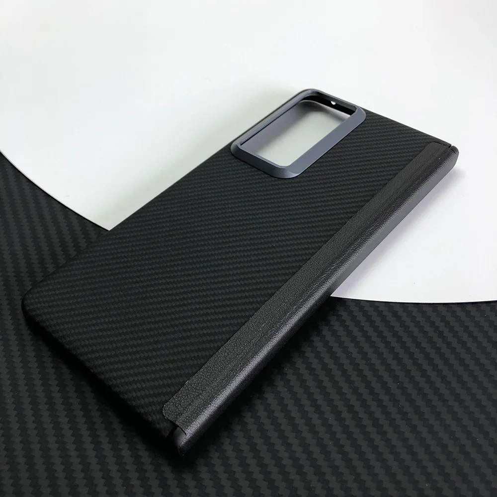 Phone black case for HONOR Magic V2 v2 MV2  Kevlar case Aramid Carbon Fiber case Magnetic Wireless charging 01