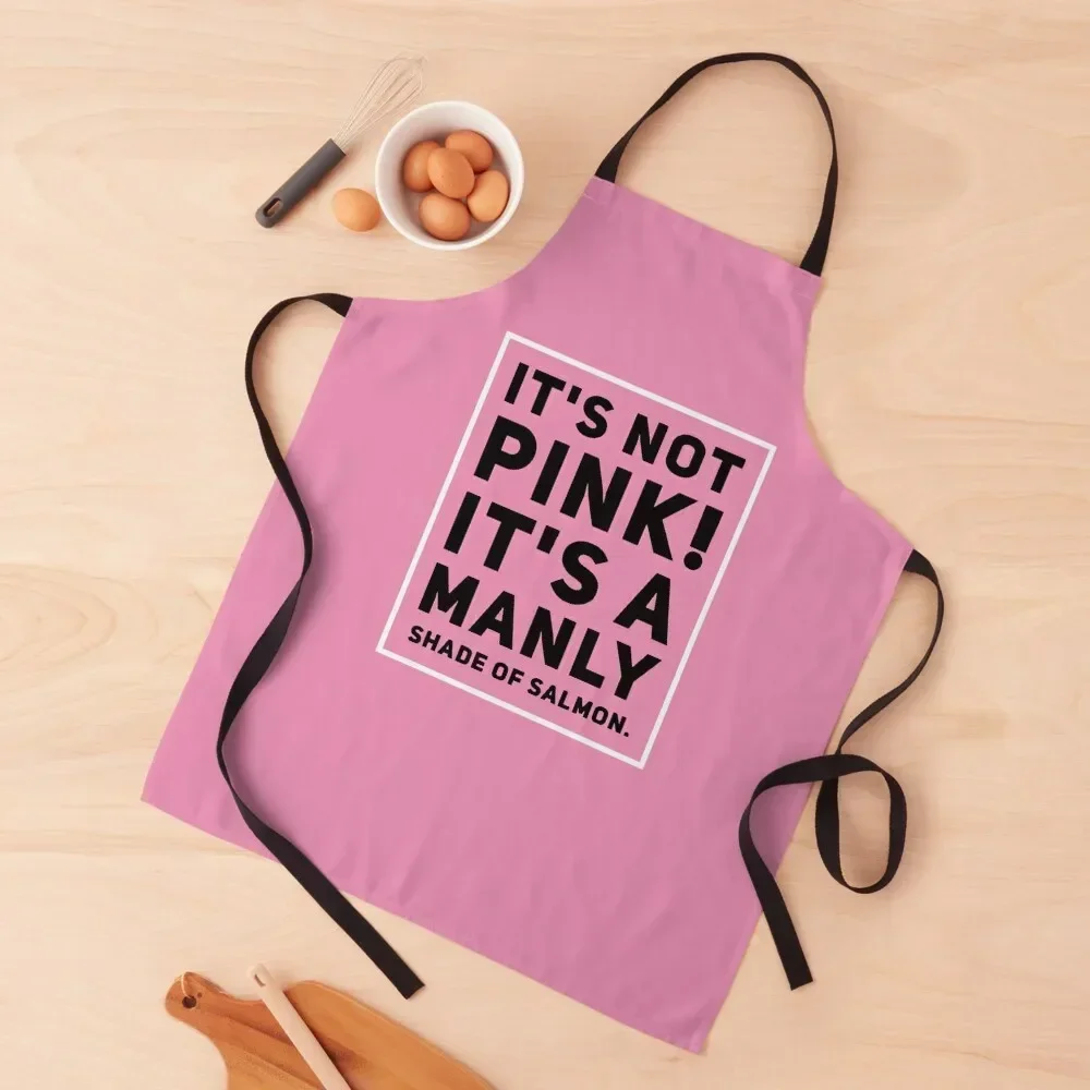 

it's not pink ! it's a manly shade of salmon. Apron kitchen and home Professional Barber nail tech supplies Apron