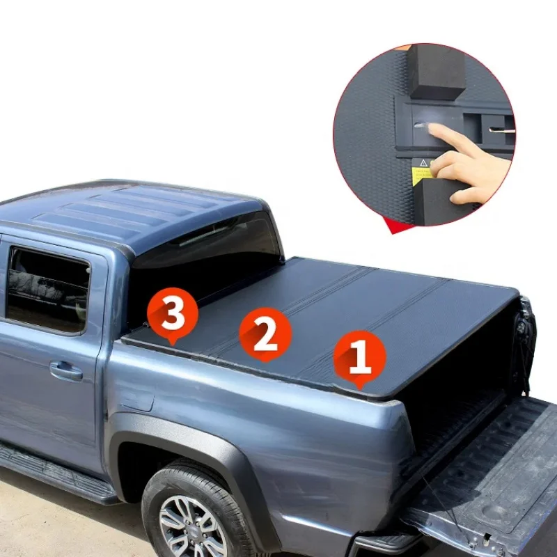 

Retractable Electric Tri-Fold Tonneau Cover for Pickup Truck Beds