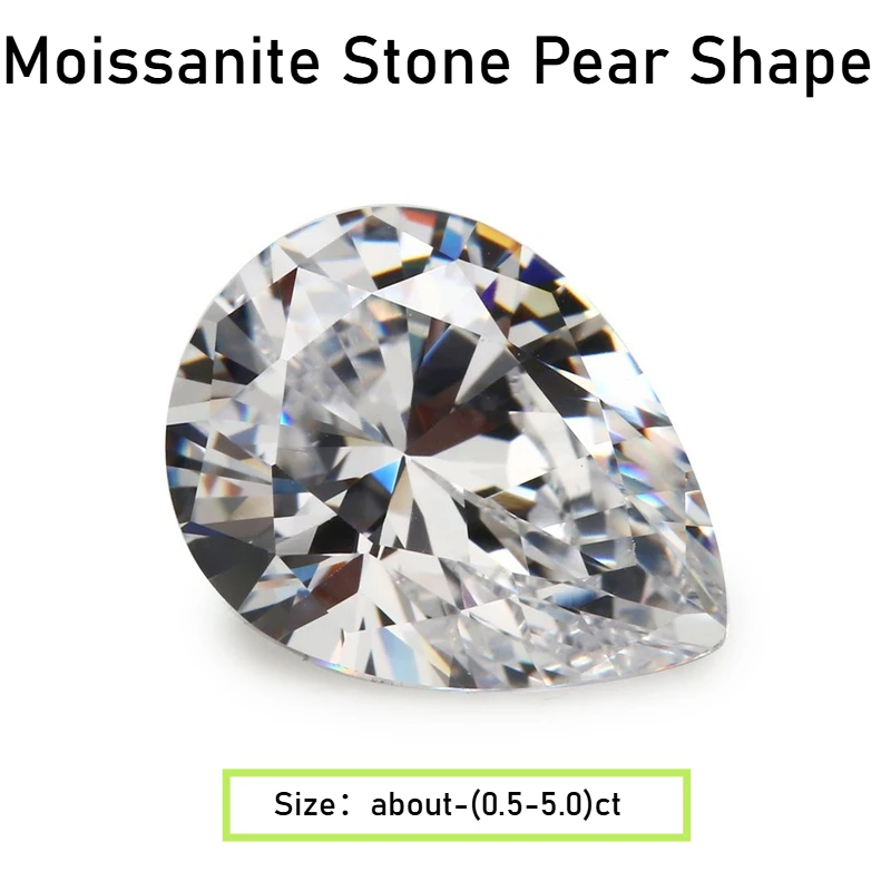 

M-Муассанит в форме груши VVS1 Комбинированная цепочка-подвеска Бусины с сертификатом GRA для расширенных материалов для изготовления ювелирных изделий